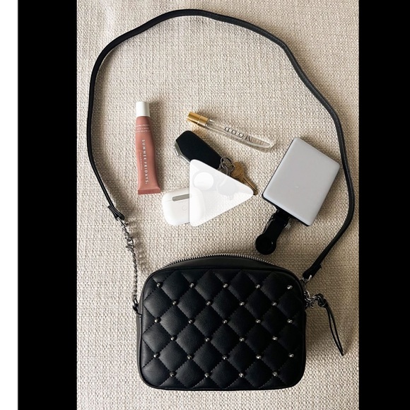 Rebecca Minkoff quilted studded vegan leather crossbody shoulder bag Brand New - Picture 3 of 10